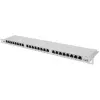 Patch Panel Rack 19 0.5u, 24 Porty Rj45 Cat6 Ftp, Szary
